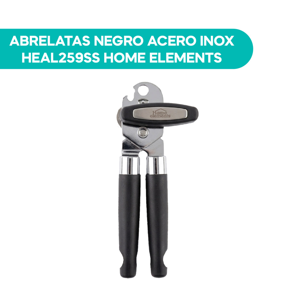 Abrelatas Negro Acero Inox Heal 259ss Home Elements