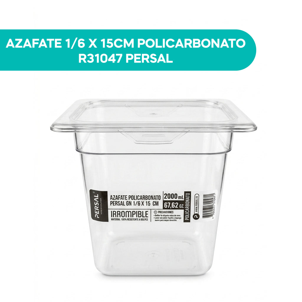 Azafate 1/6 X 15CM Policarbonato R31047 Persal