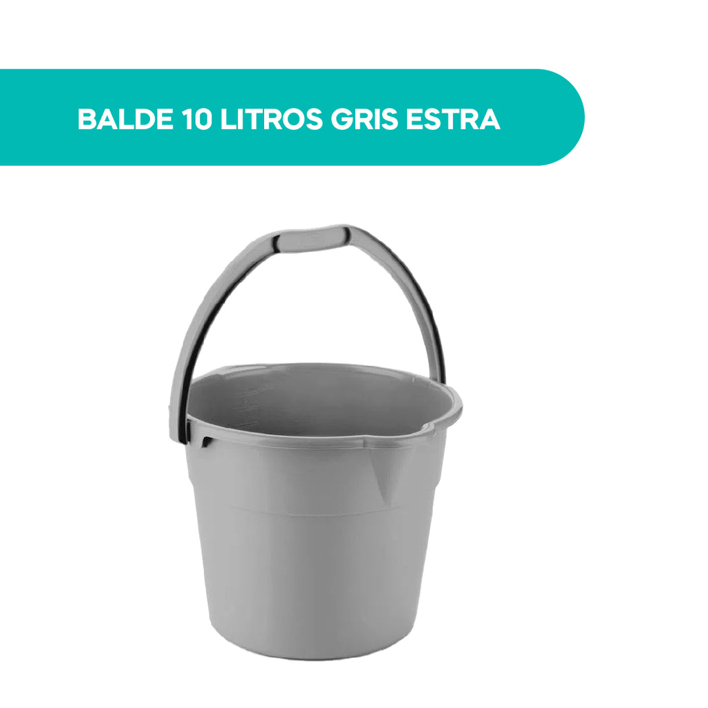 Balde 10 Litros Gris Estra