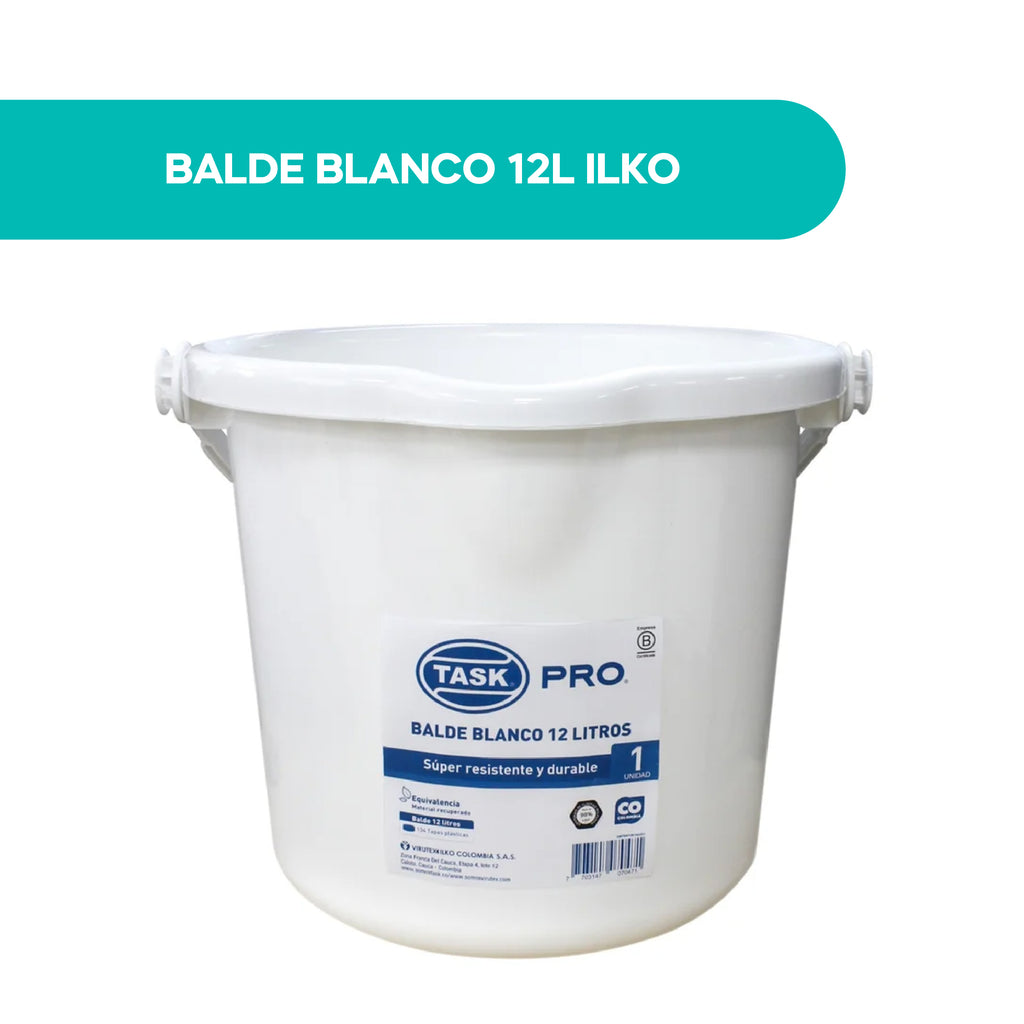 Balde Blanco 12L Ilko