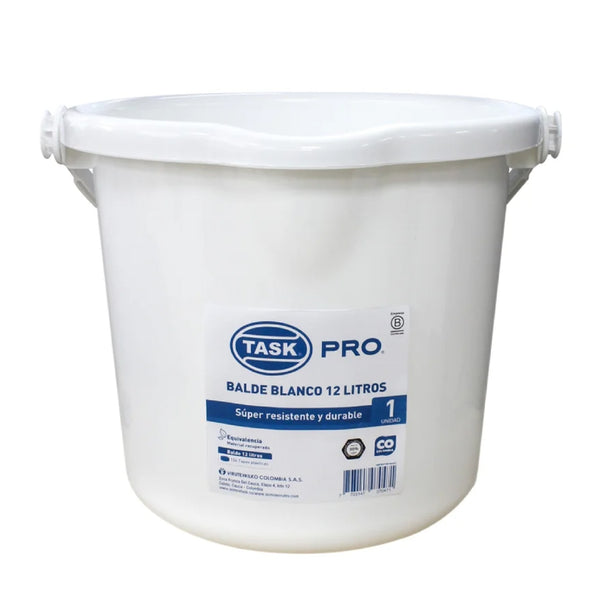 Balde Blanco 12L Frente Ilko