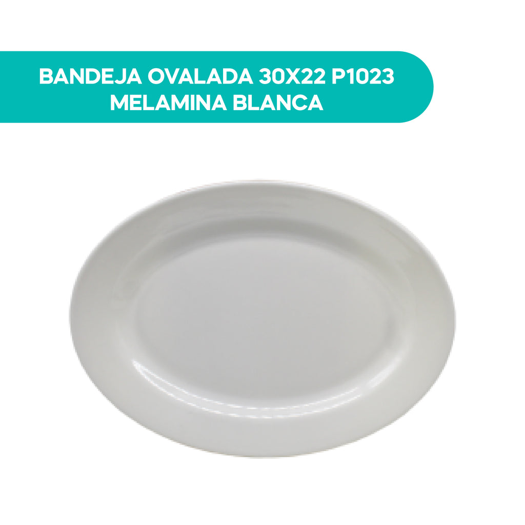 Bandeja Ovalada 30X22 P1023 Melamina Blanca