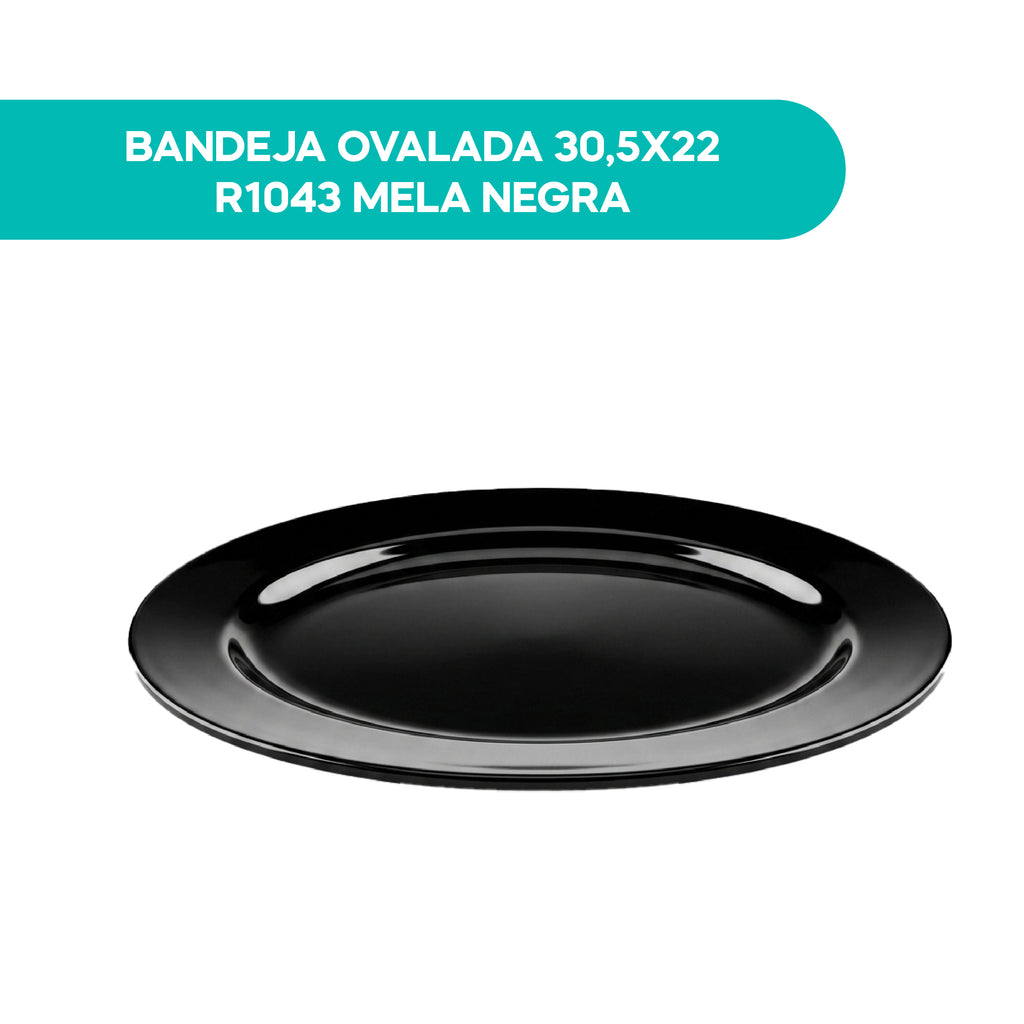 Bandeja Ovalada 30,5X22 R1043 Mela Negra