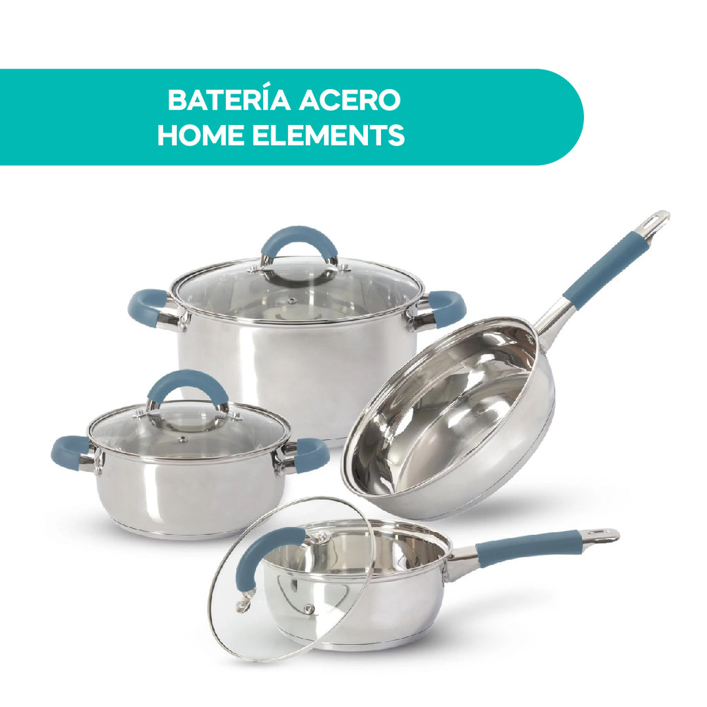 Batería Acero Home Elements 