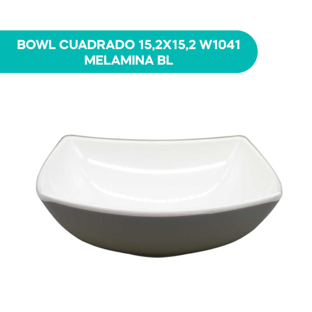 Bowl Cuadrado 15,2X15,2 W1041 Melamina BL