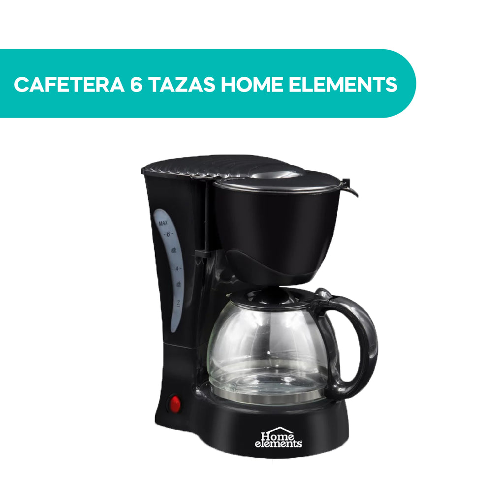 Cafetera 6 Tazas Home Elements