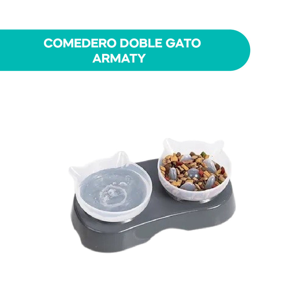 Comedero Doble Gato Armaty