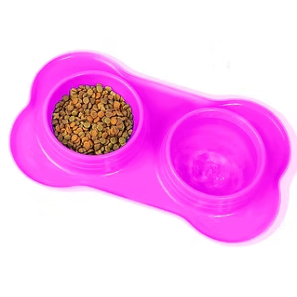 Comedero Doble Perro Fucsia Armaty