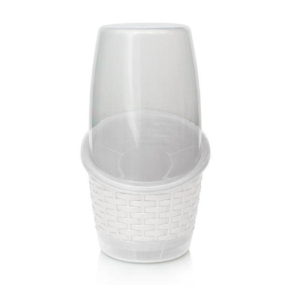 Cubiertero Rattan 2442 Blanco Plastired 
