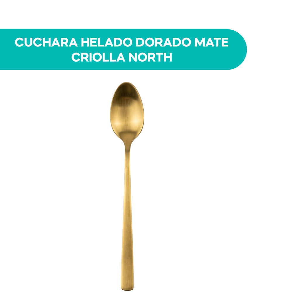 Cuchara Helado Dorado Mate Criolla North