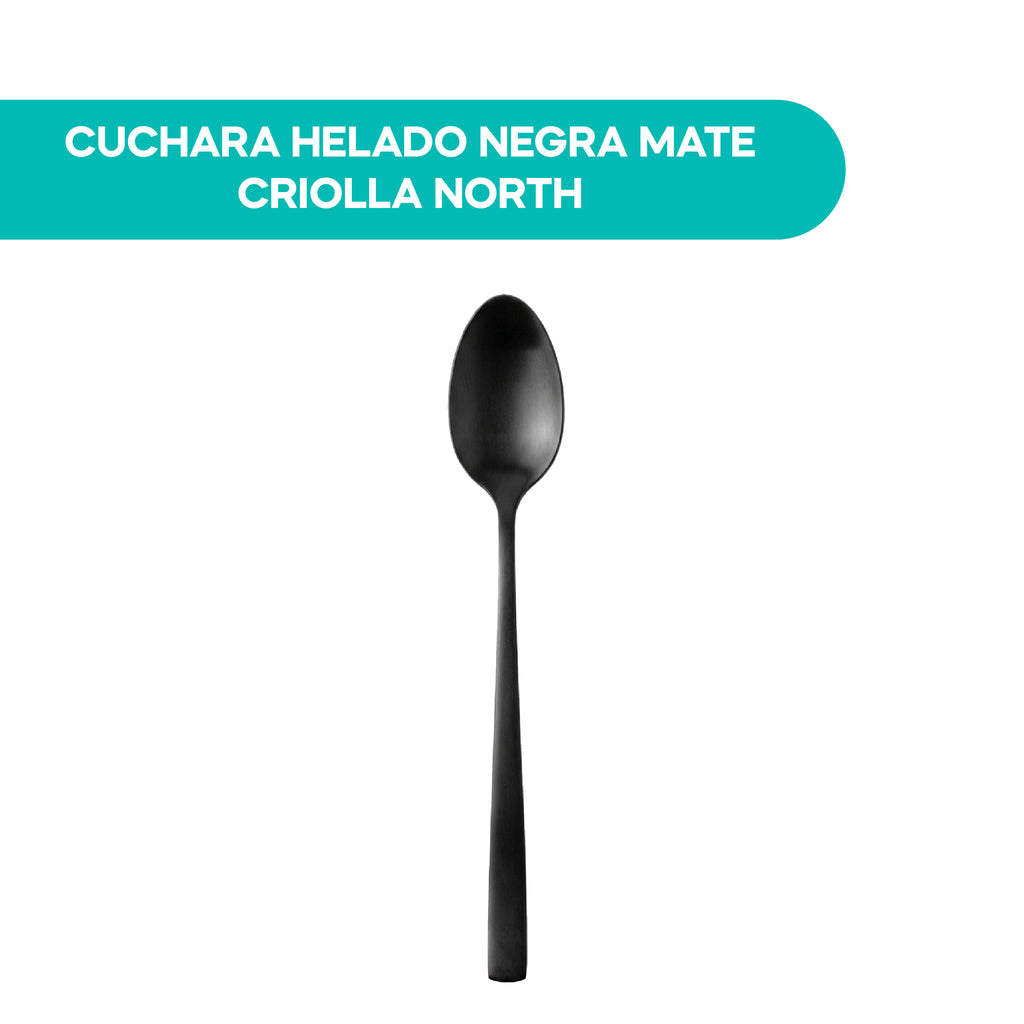 Cuchara Helado Negra Mate Criolla North