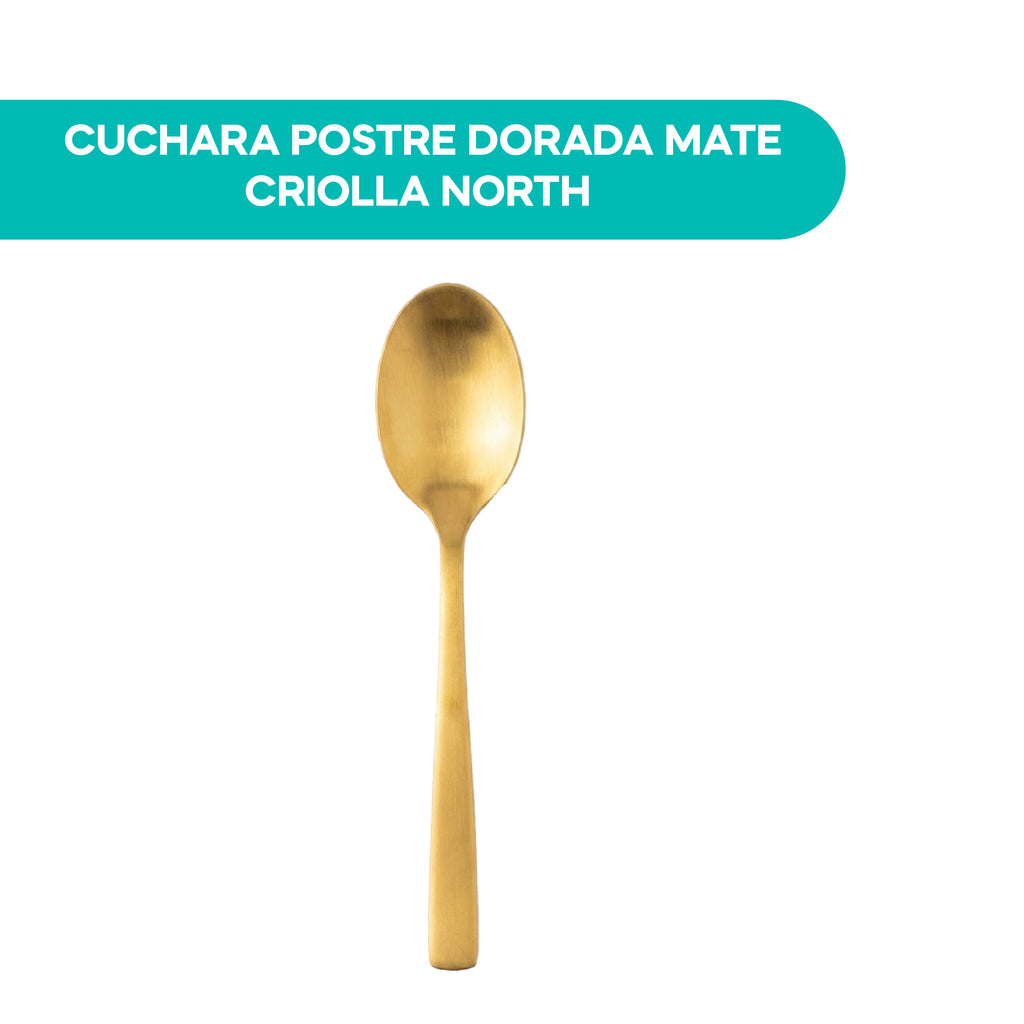 Cuchara Postre Dorada Mate Criolla North