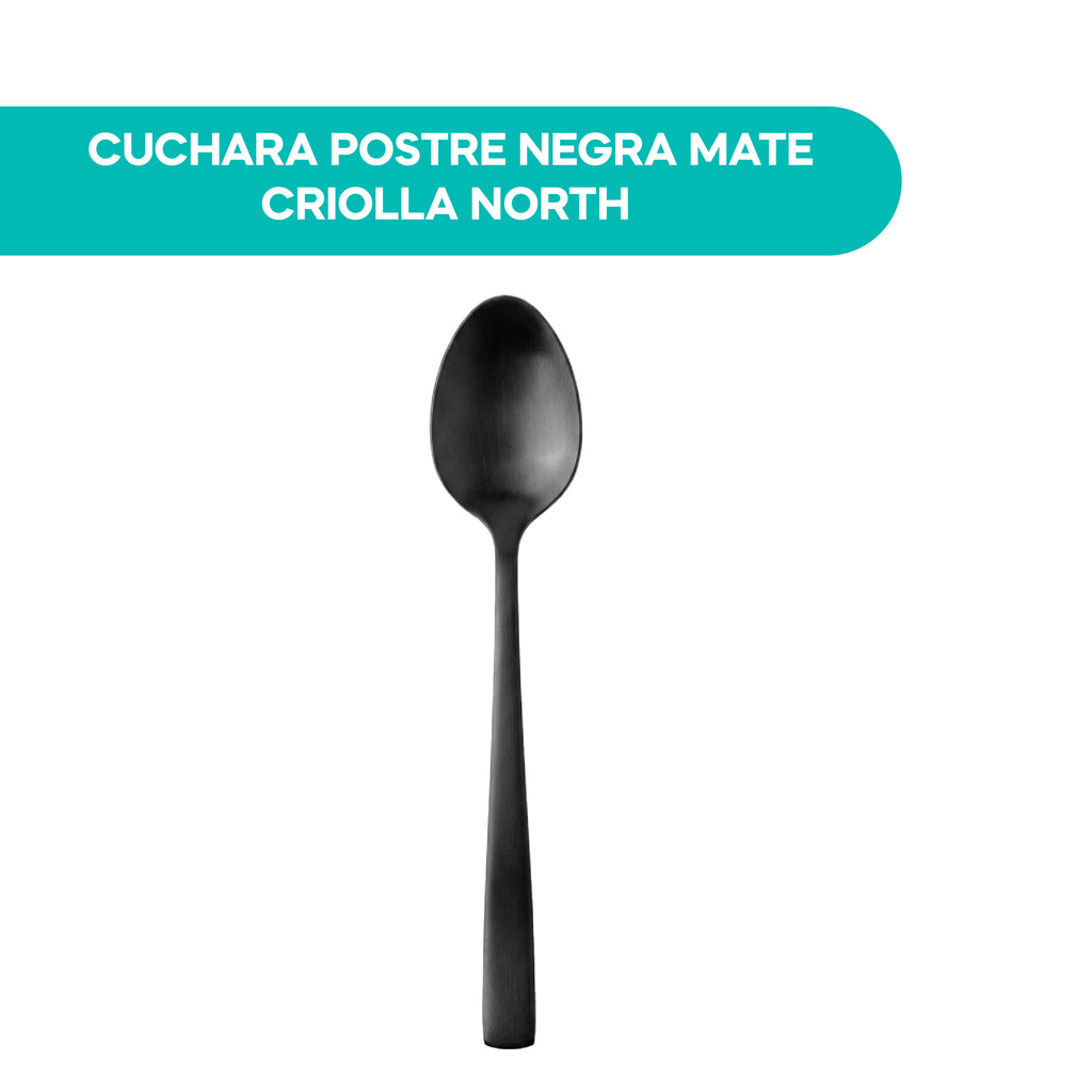 Cuchara Postre Negra Mate Criolla North