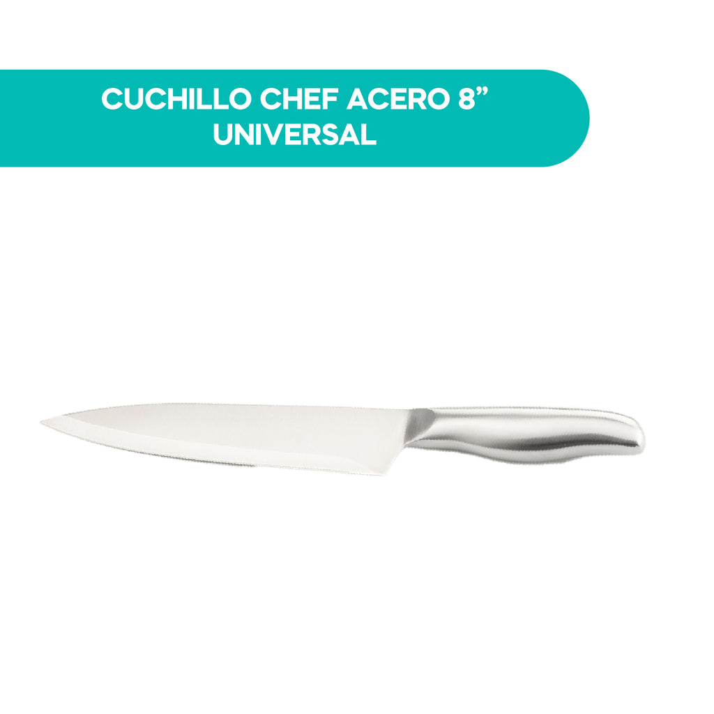 Cuchillo Chef Acero 8" Universal