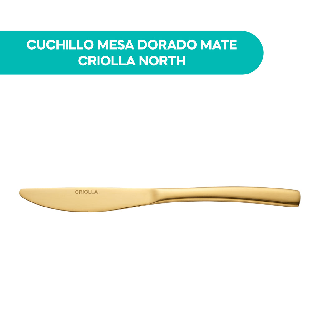 Cuchillo Mesa Dorado Mate Criolla North