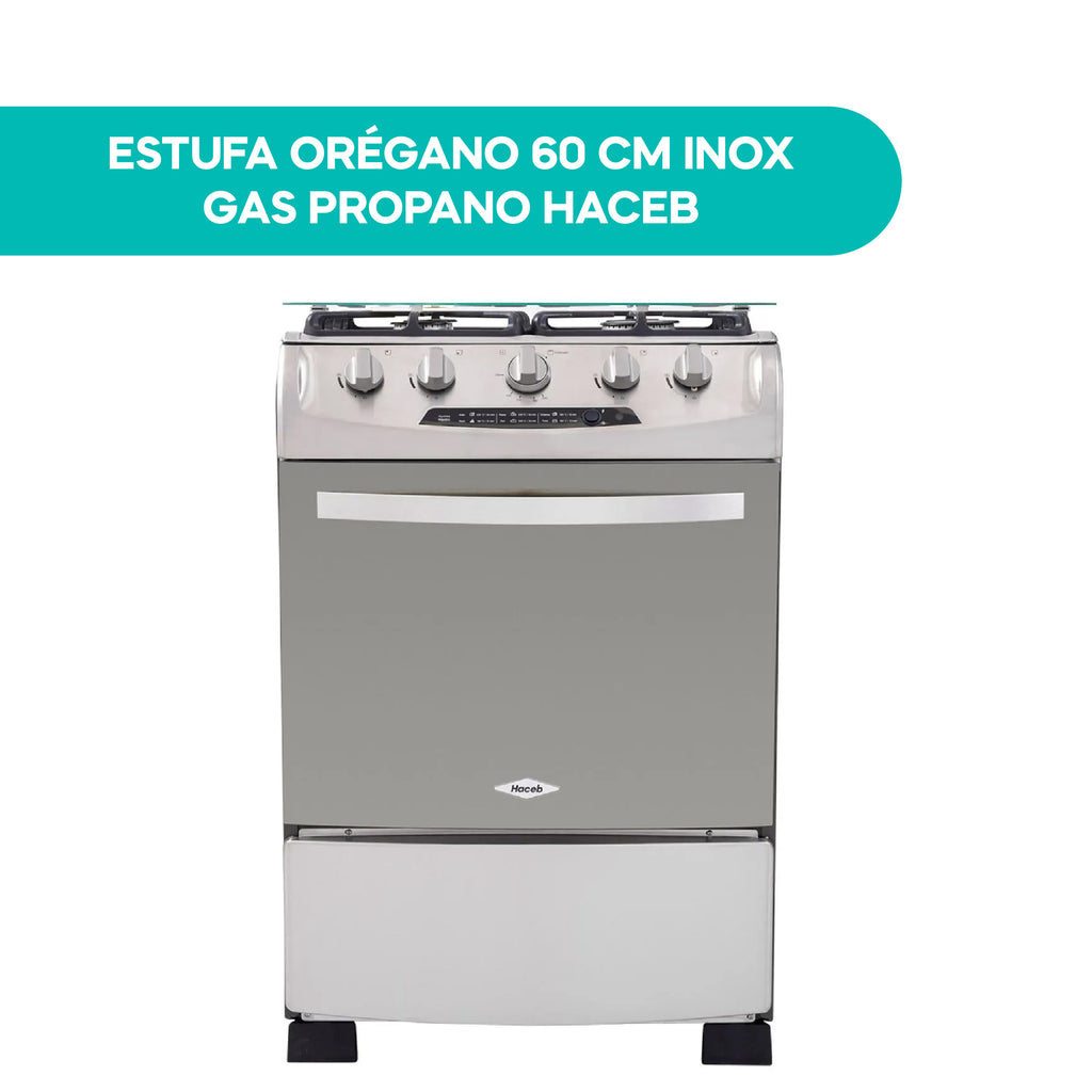 Estufa Orégano 60CM Inox Gas Propano Haceb