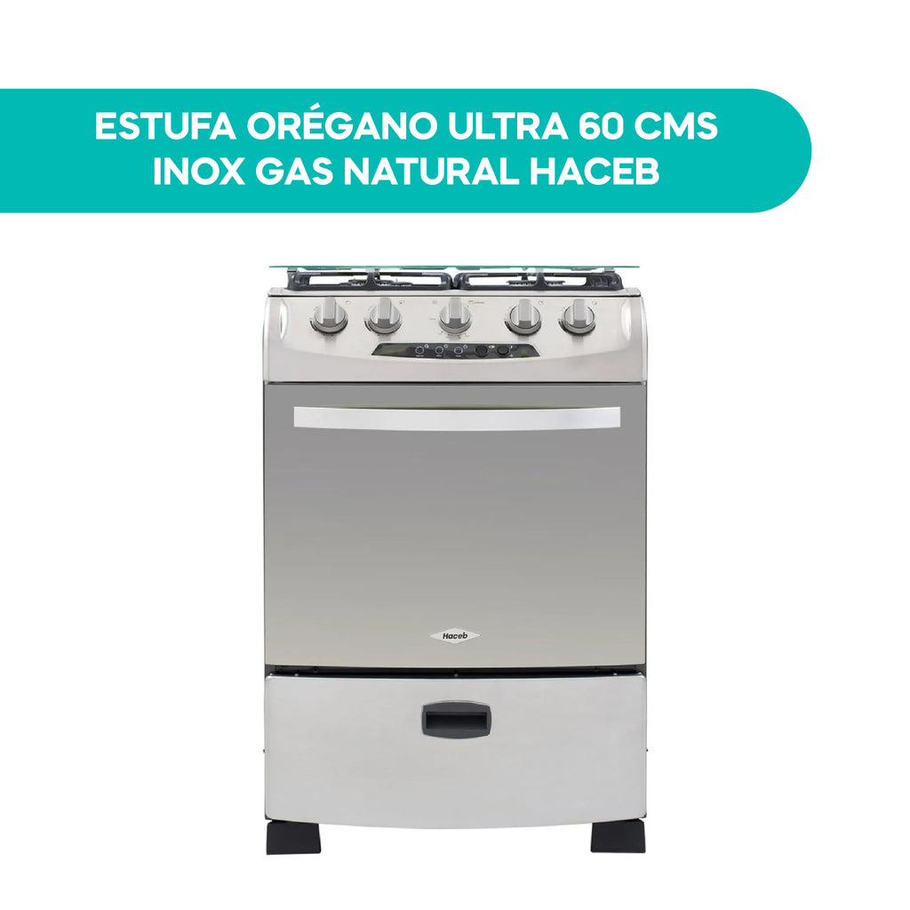 Estufa Orégano Ultra 60CMS Inox Gas Natural Haceb