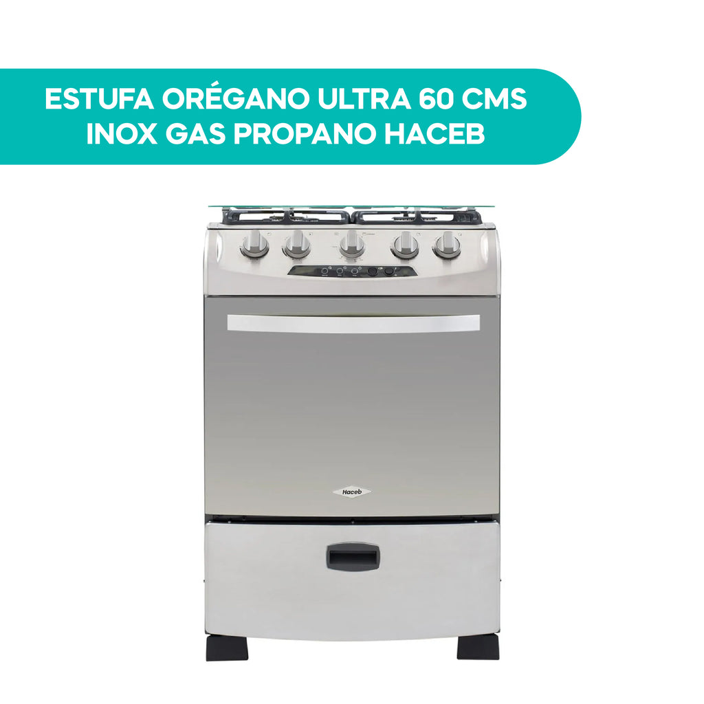 Estufa Orégano Ultra 60CMS Inox Gas Propano Haceb