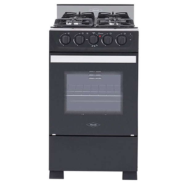 Estufa Romero Cristal 50CM Gas Propano Negra Frente Haceb