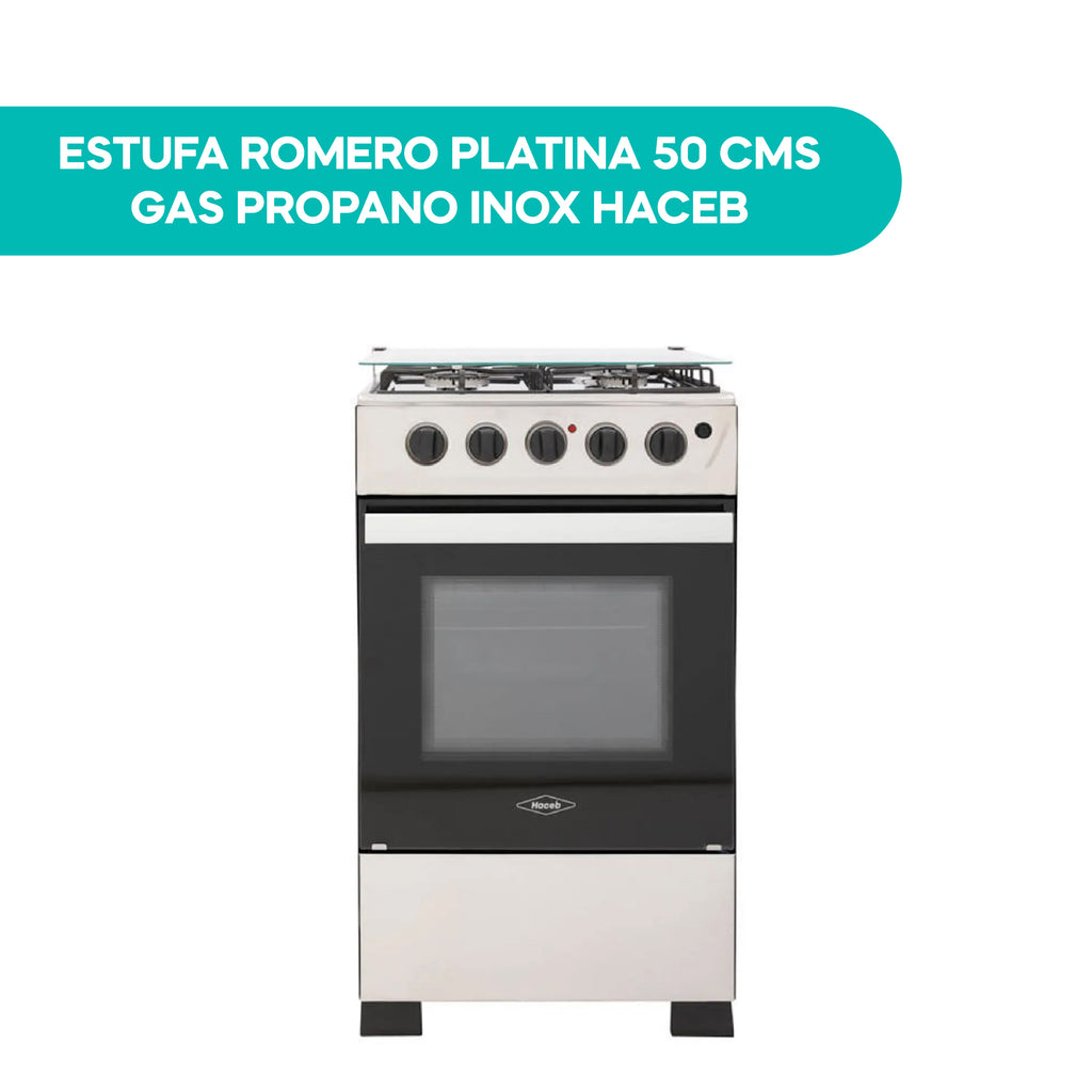 Estufa Romero Platina 50CMS Gas Propano Inox Haceb