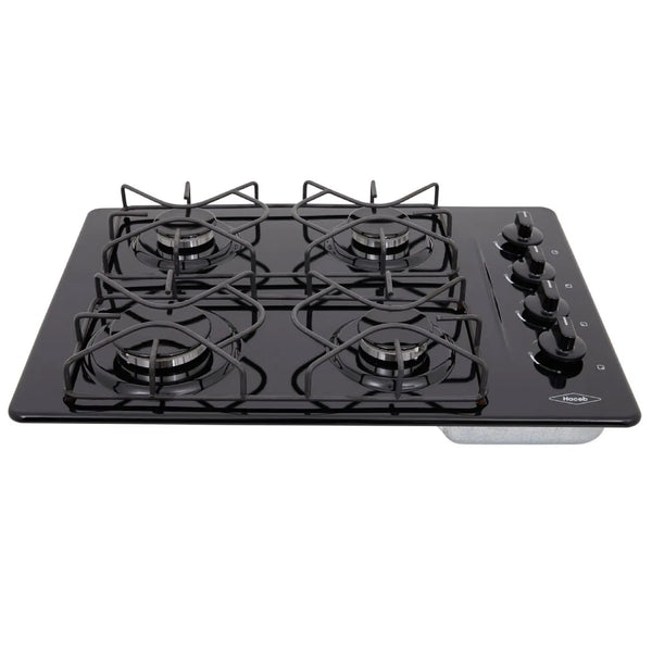 Estufa de Empotrar Esmaltada Negro 60X43 Gas Natural Frente Haceb