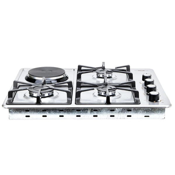 Estufa de Empotrar Inox Mixta 120V Gas Propano Plano Haceb