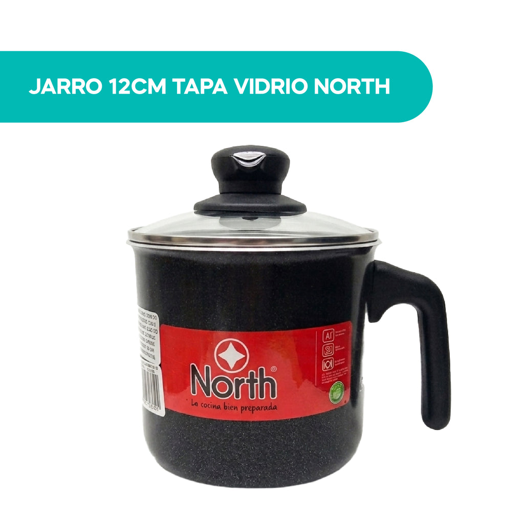 Jarro 12CM Tapa Vidrio North