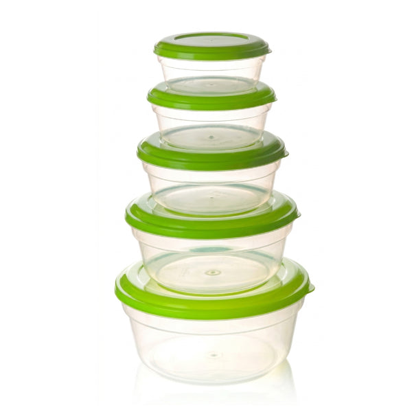 Juego Recipientes X5 Bowl Transparente Limón Ingeproductos