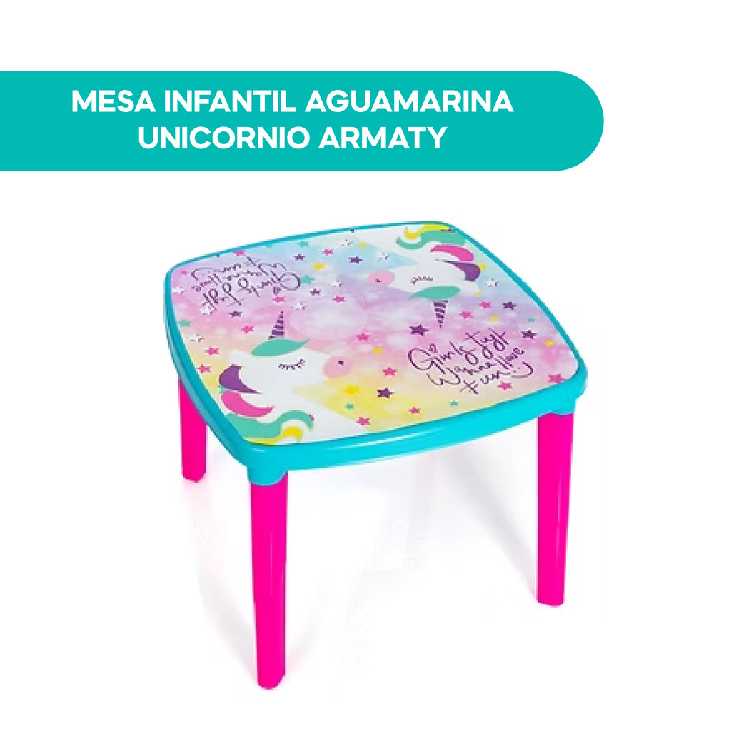 Mesa Infantil Aguamarina Unicornio Armaty