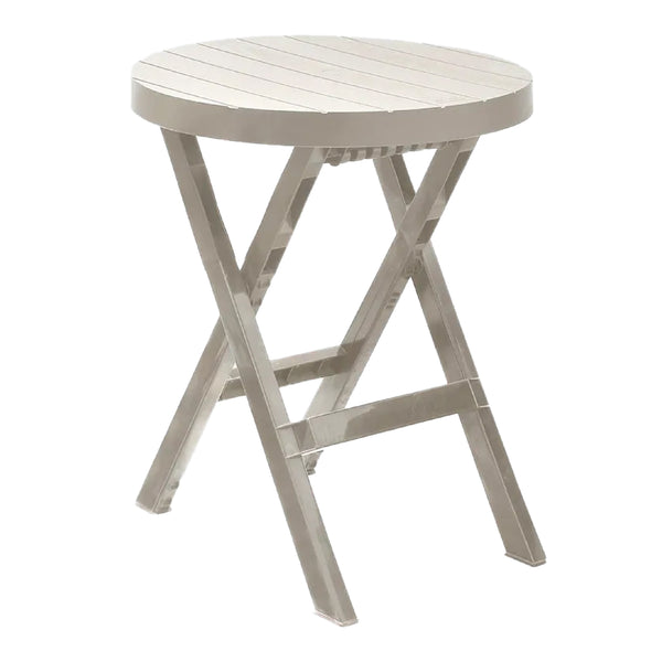 Mesa Plegable Redonda Taupe Rimax