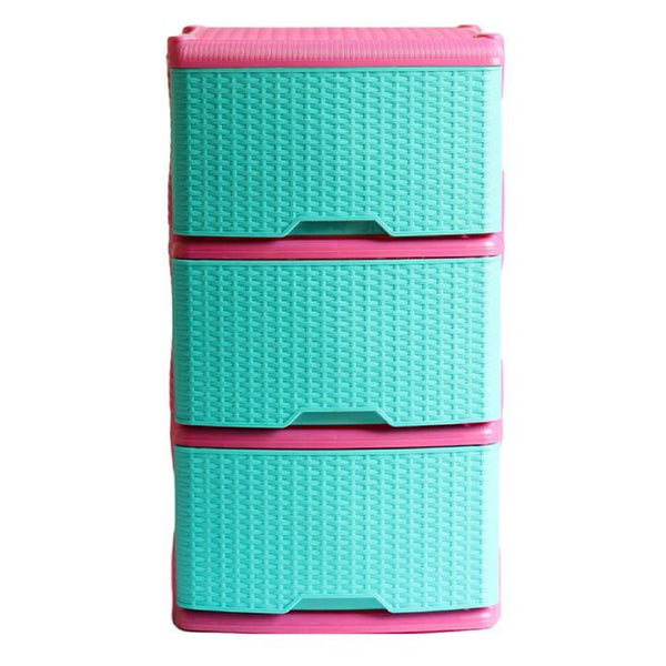 Mueble X3 13034 Fucsia Azul Ratan Frente Rimo