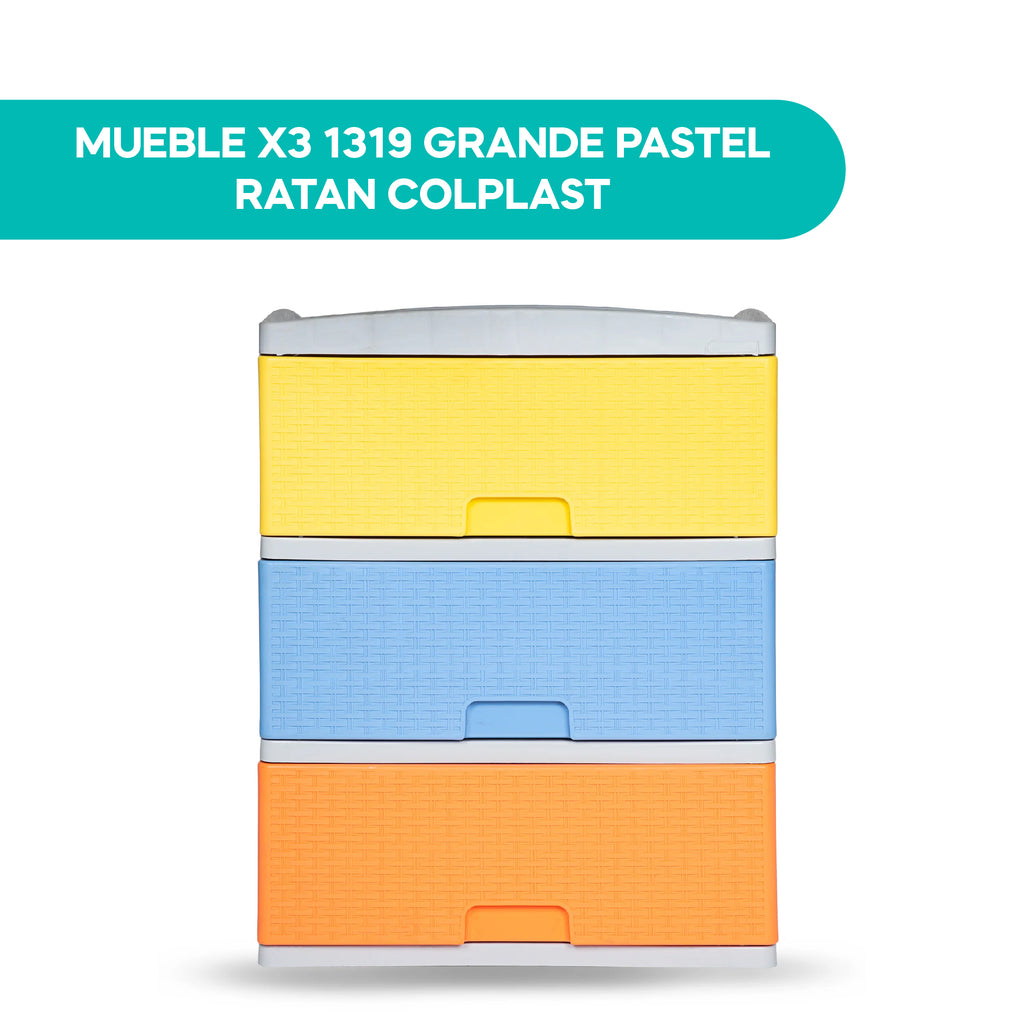 Mueble X3 1319 Grande Pastel Ratan Colplast