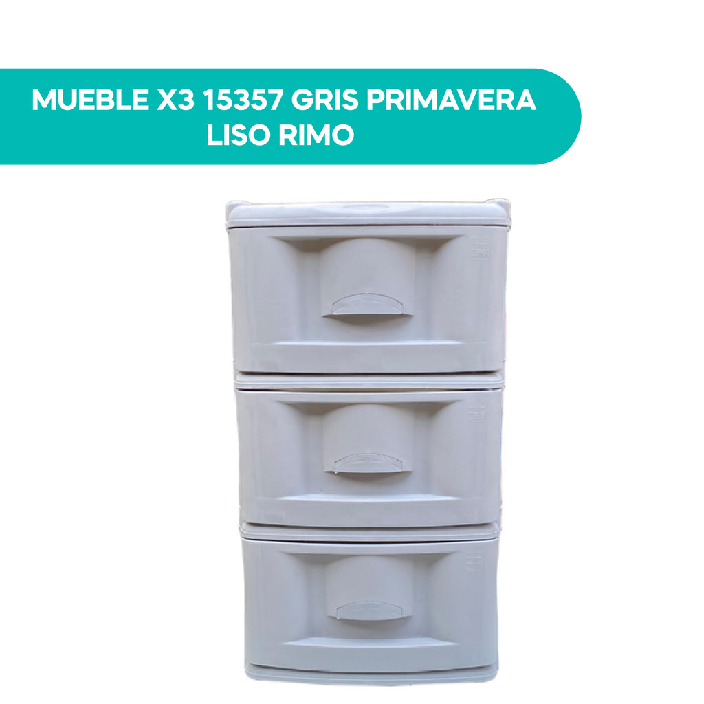 Mueble X3 15357 Gris Primavera Liso Rimo