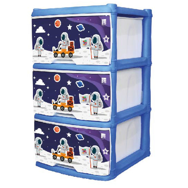 Mueble X3 15847 Astronautas Azul Perfil Rimo