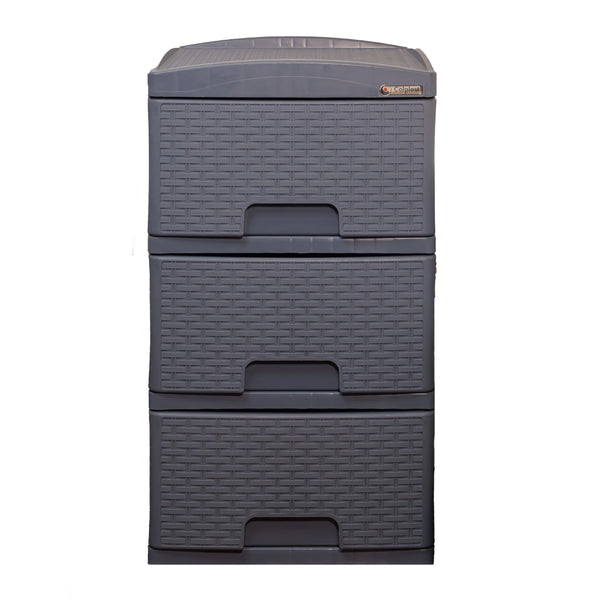 Mueble X3 778 Peq Rattan Gris Frente Colplast