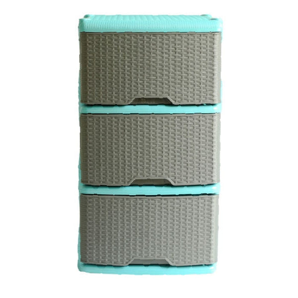 Mueble X3 13035 Azul Gris Ratan Frente  Rimo