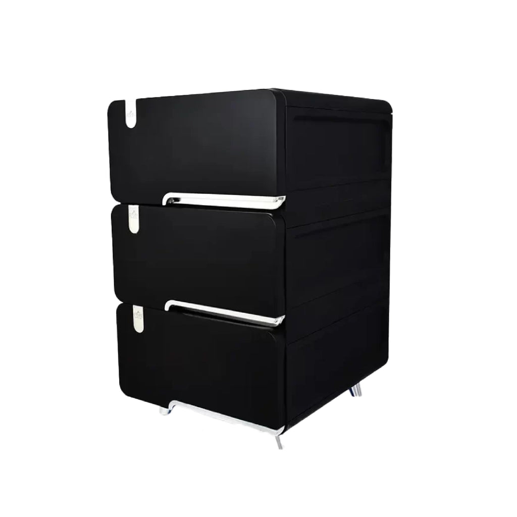Mueble X3 Lujo Pequeño Negro Plata Luxury Plast