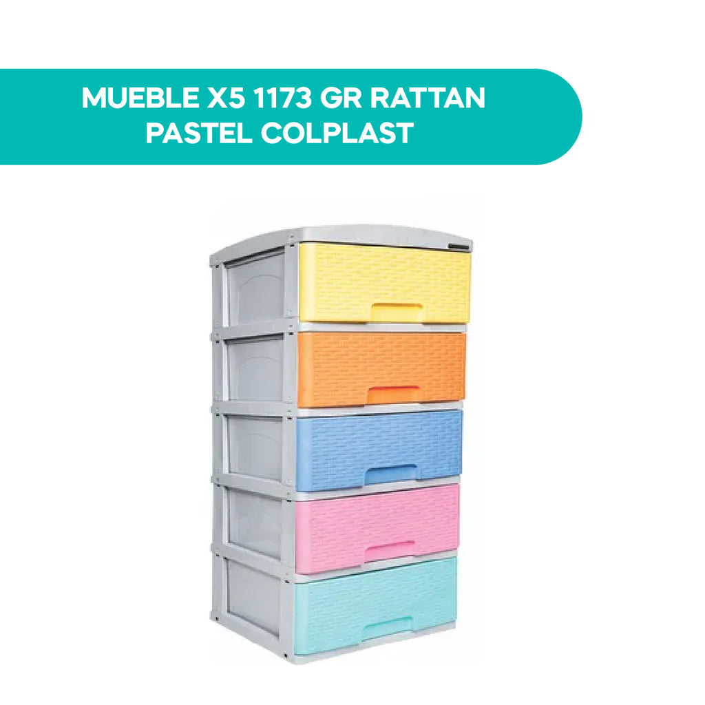 Mueble X5 1173 GR Rattan Pastel Colplast