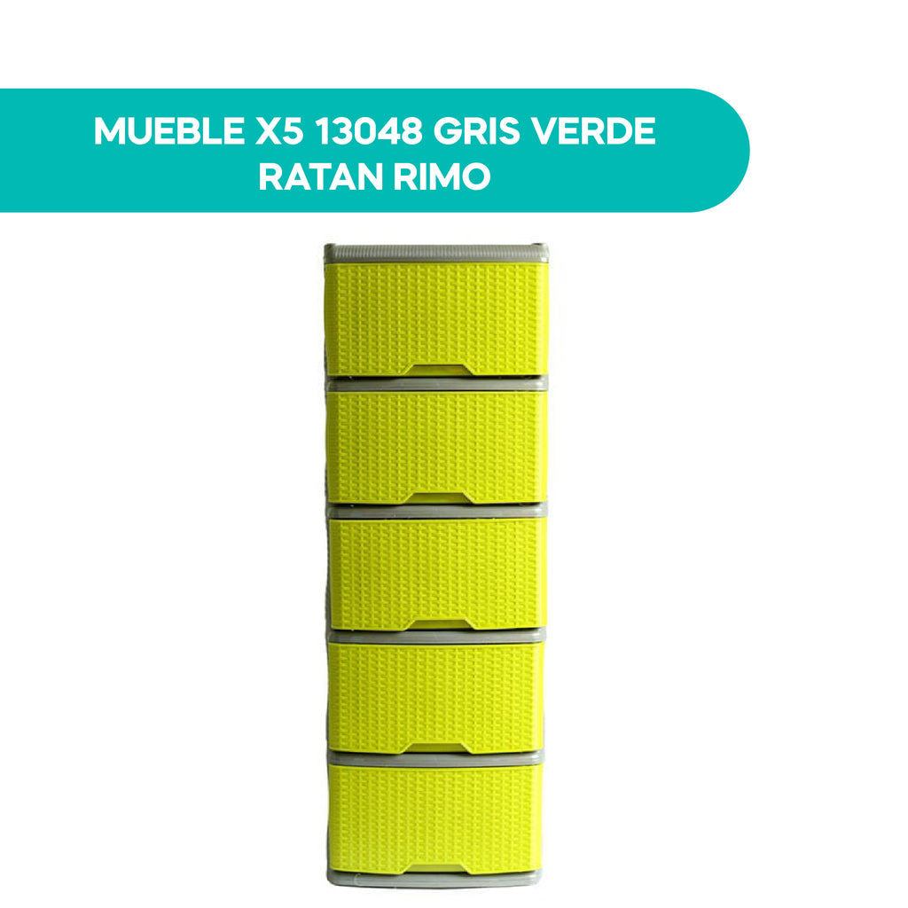 Mueble X5 13048 Gris Verde Ratan Rimo