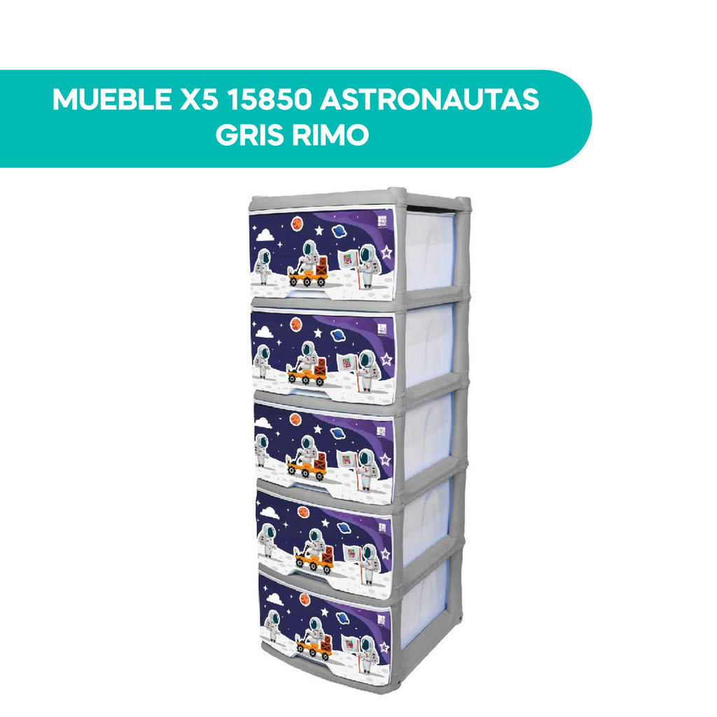 Mueble X5 15850 Astronautas Gris Rimo