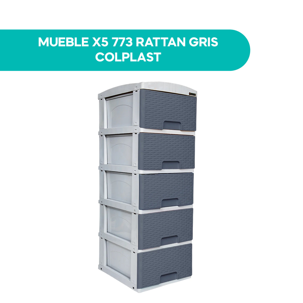 Mueble X5773 Rattan Gris Colplast