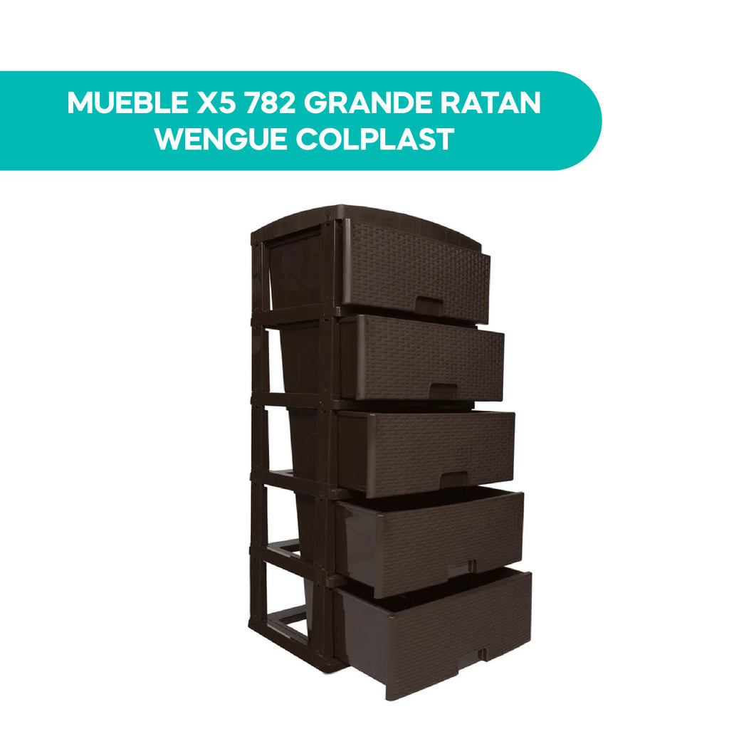 Mueble X5 782 Grande Ratan Wengue Colplast