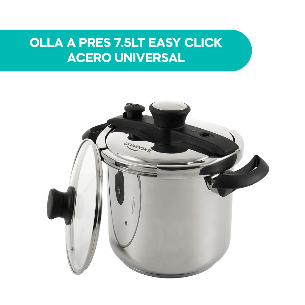 Olla a Presión 7,5LT Easy Click Acero Universal