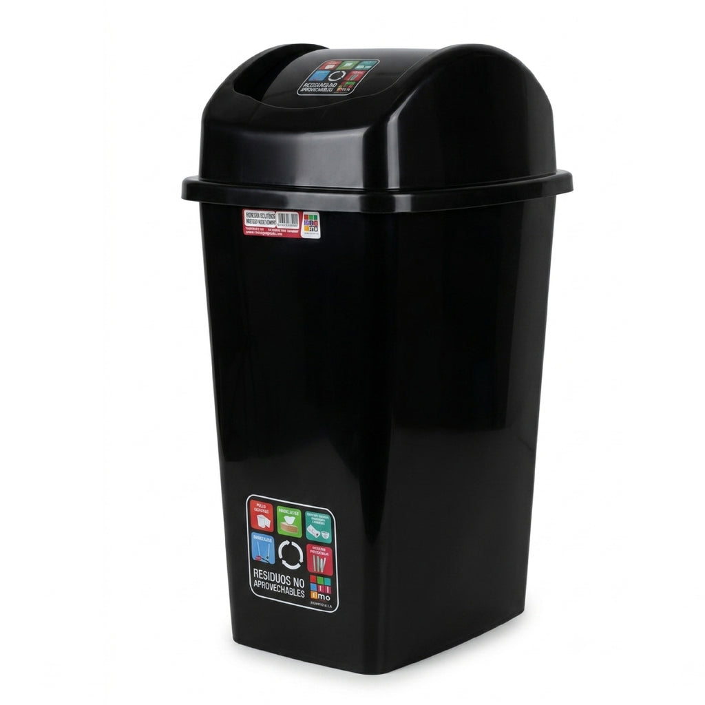 Papelera Ecológica 35L Negra Rimo