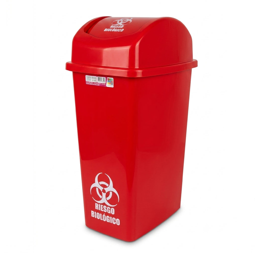 Papelera Ecológica 35L Roja Rimo