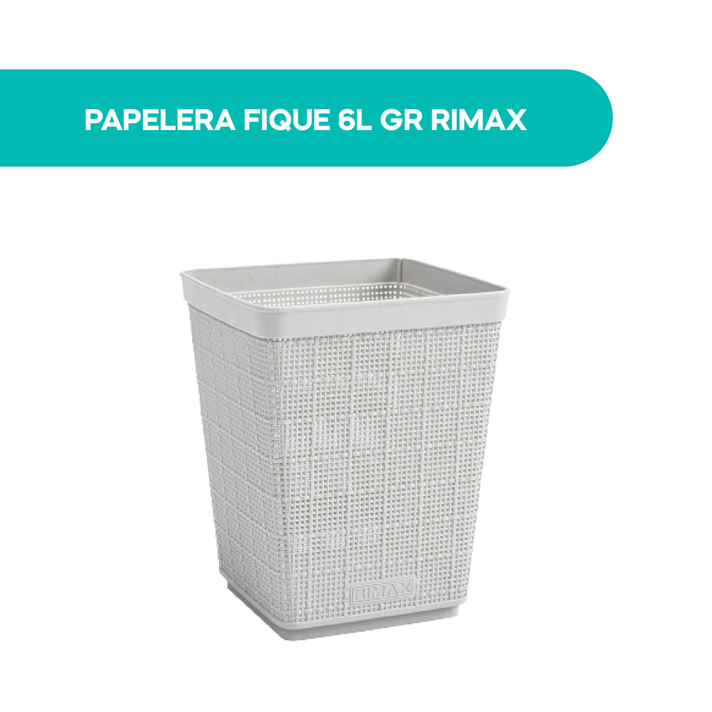 Papelera Fique 6L GR Rimax