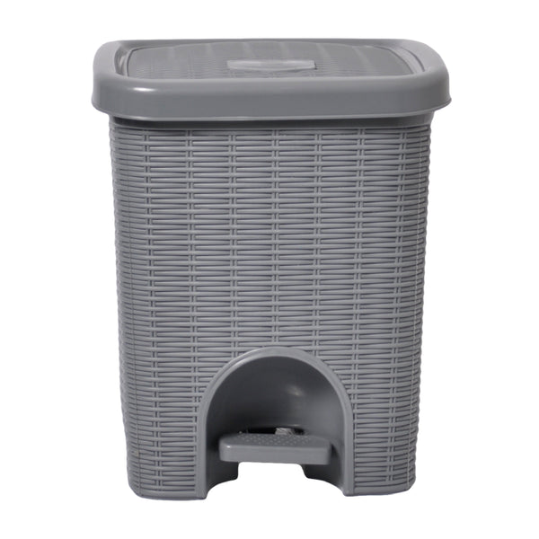 Papelera Mimbre 20L Gris Frente Plastired