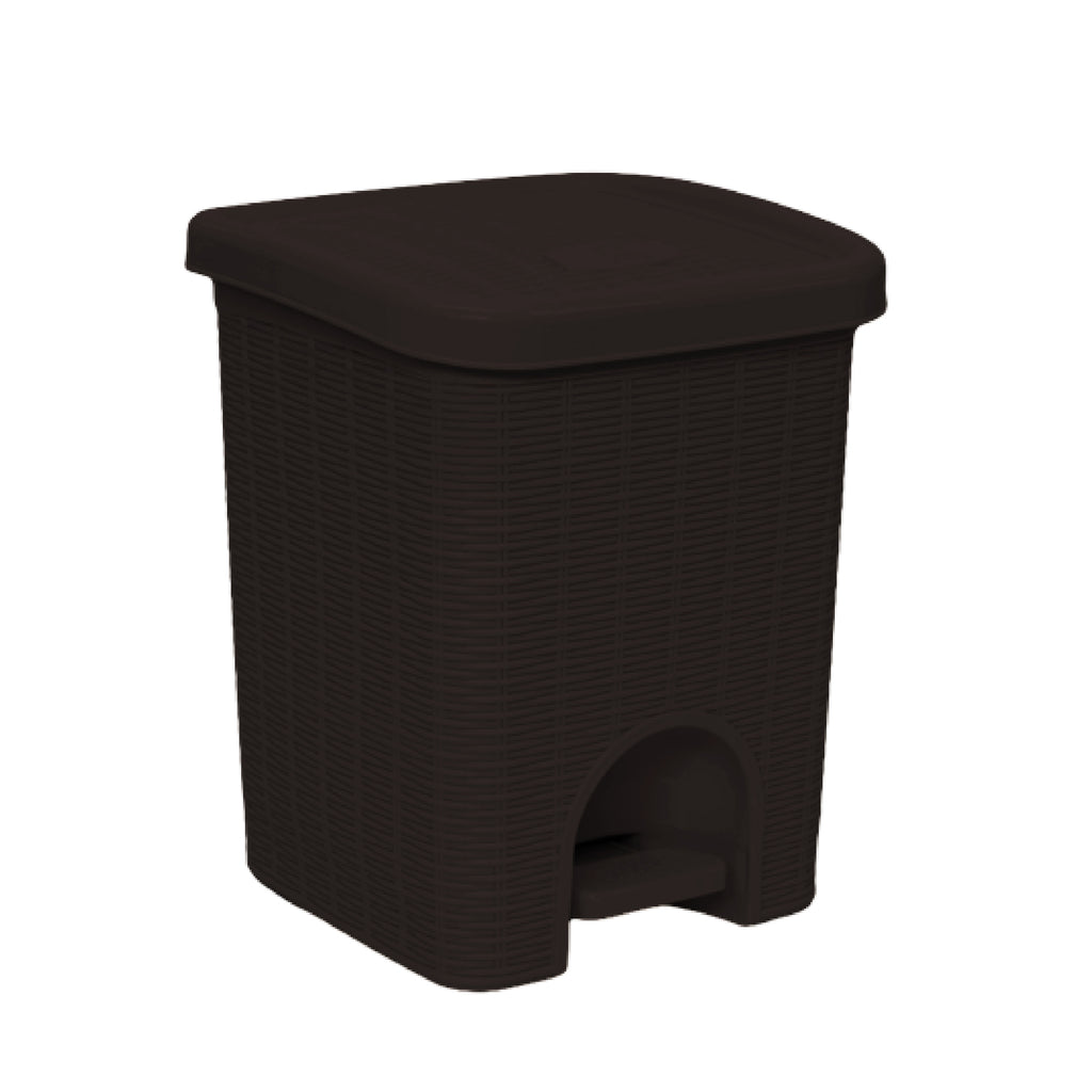 Papelera Mimbre 6L Café Plastired