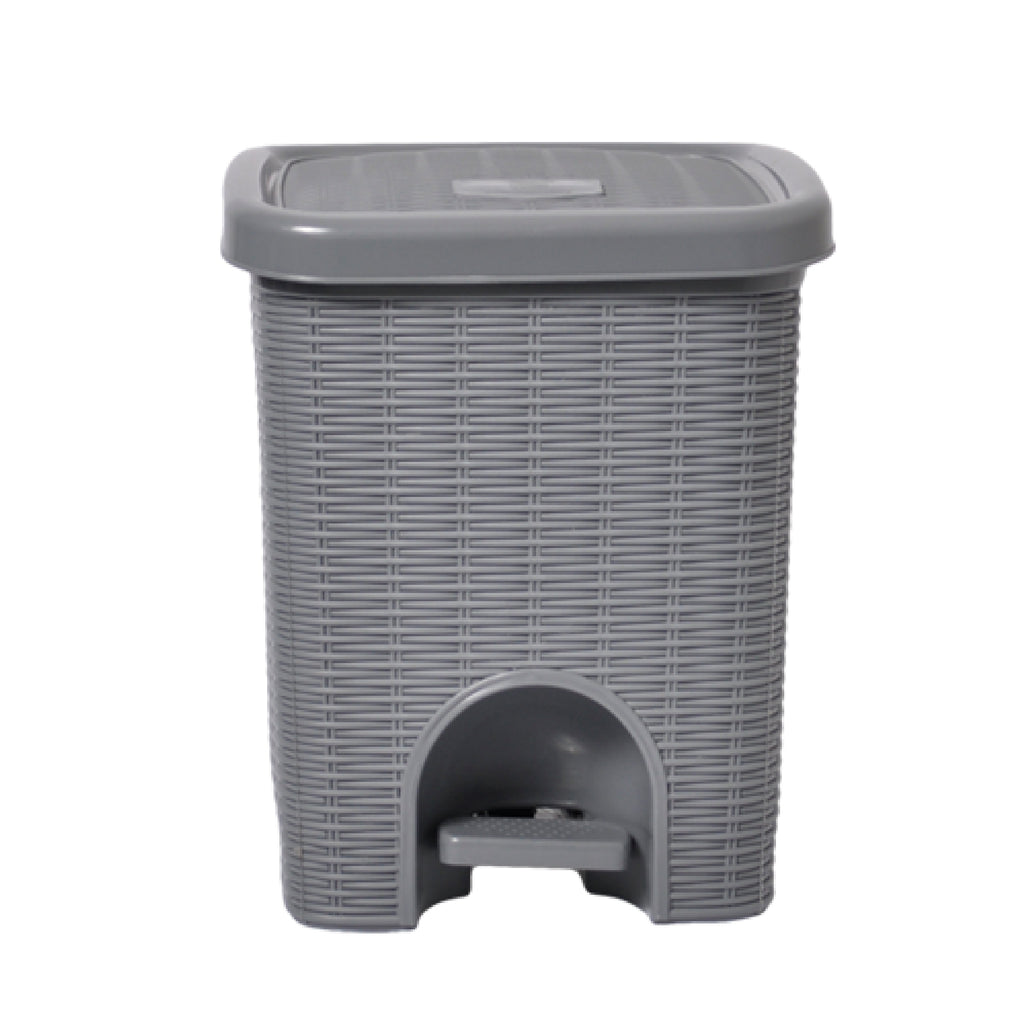 Papelera Mimbre 6L Gris Plastired