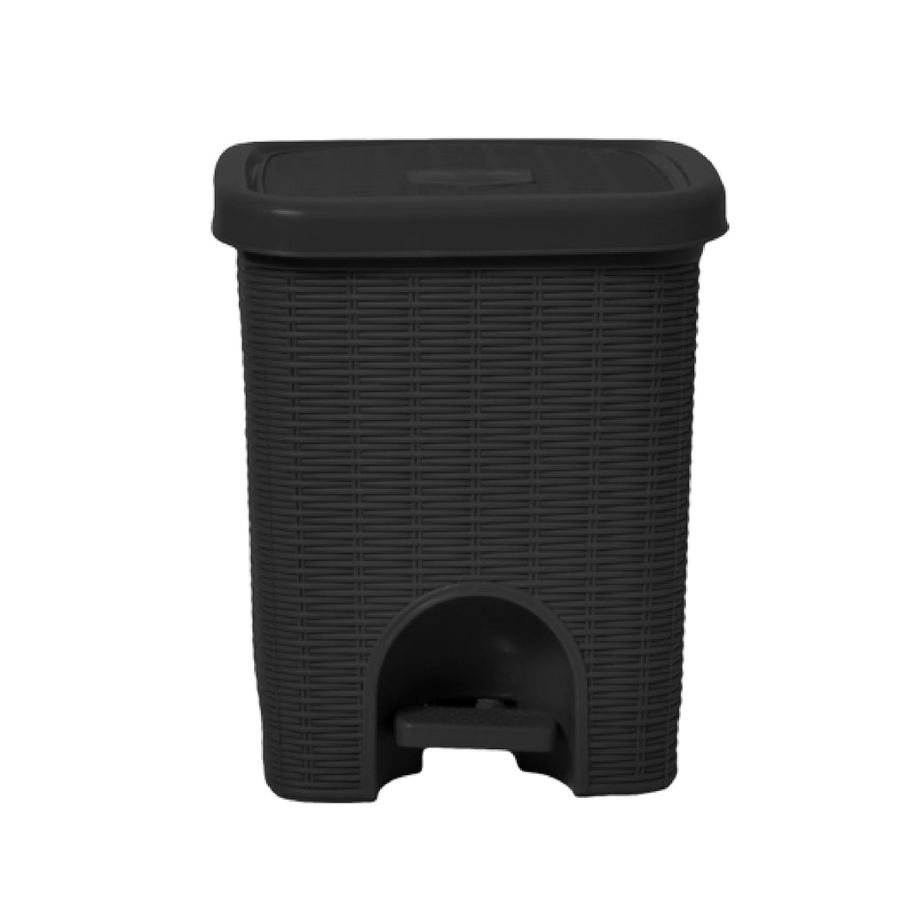 Papelera Mimbre 6L Negra Plastired